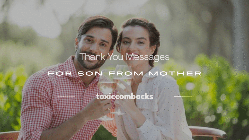 thank you messages for son from mother